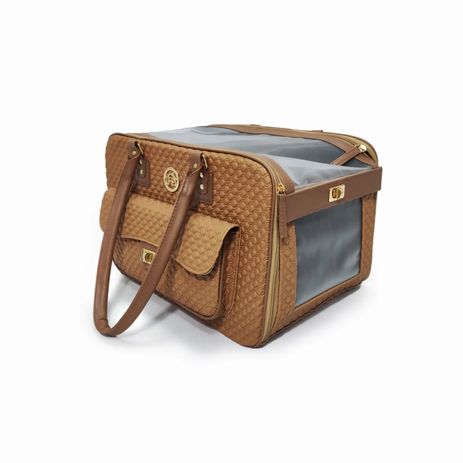 Bolsa de Transporte Fechada Luxo Fábrica Pet Brownie